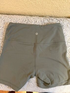 90 Degree By Reflex Olive High-Waist Bike Shorts